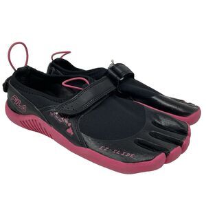 Fila Skele-Toes Women's EZ Slide Drainage Sandal Water Shoes Pink Black Size 7